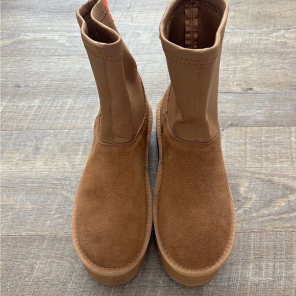 DREAM PAIRS FuzzyChic Sock-Top Platform Mid-calf Snow Boots - Picture 6 of 10